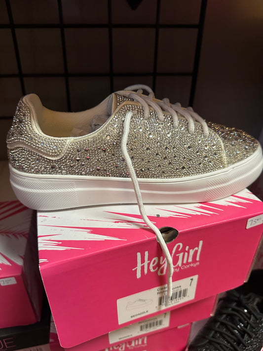 Clear Rhinestone Sneakers