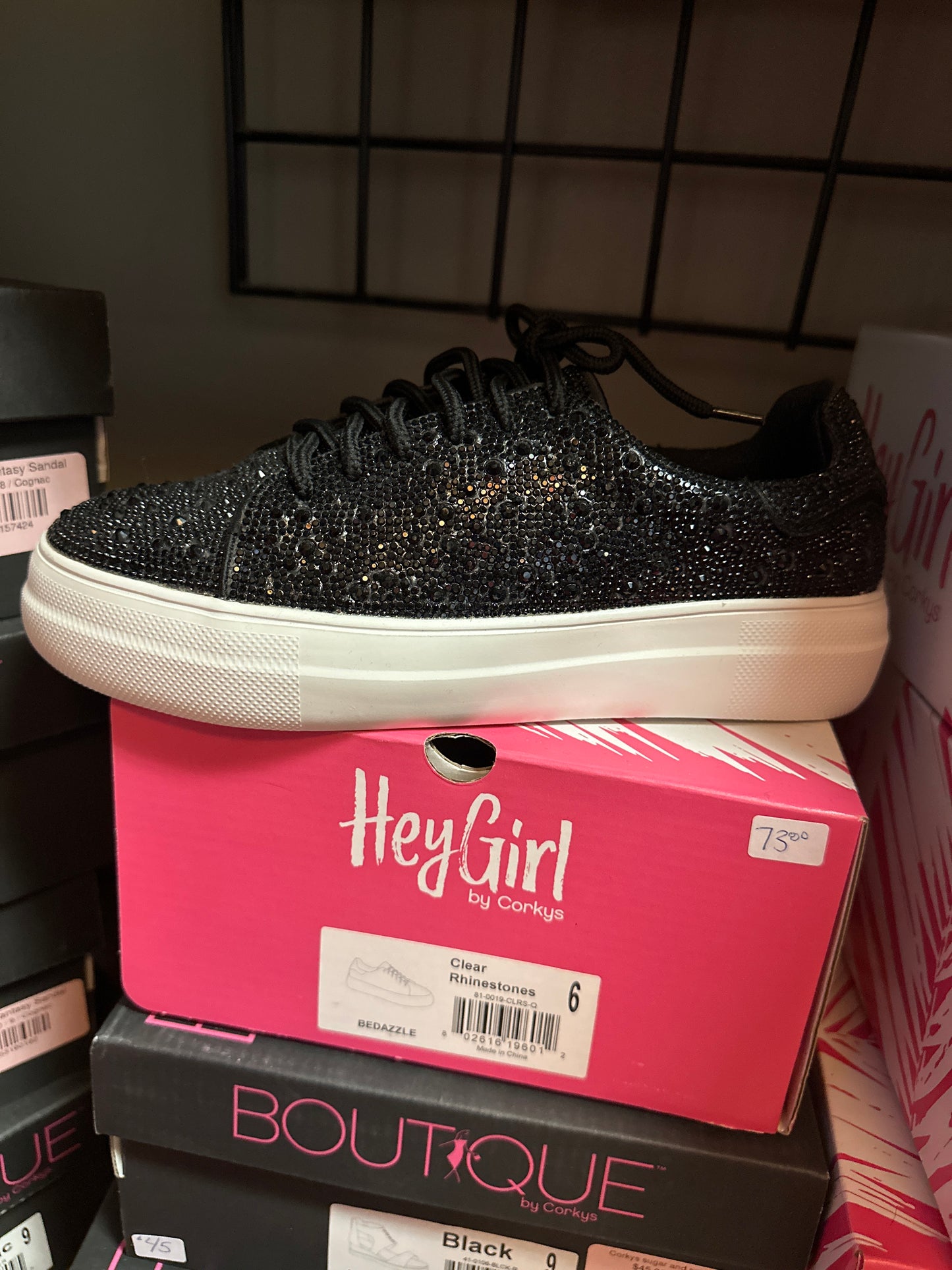 Black Rhinestone Sneakers